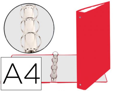 Pasta exacompta de 4 aneis 30mm redondos din a4 cartao forrado vermelho , Exacompta , 78589 , 3130630513759